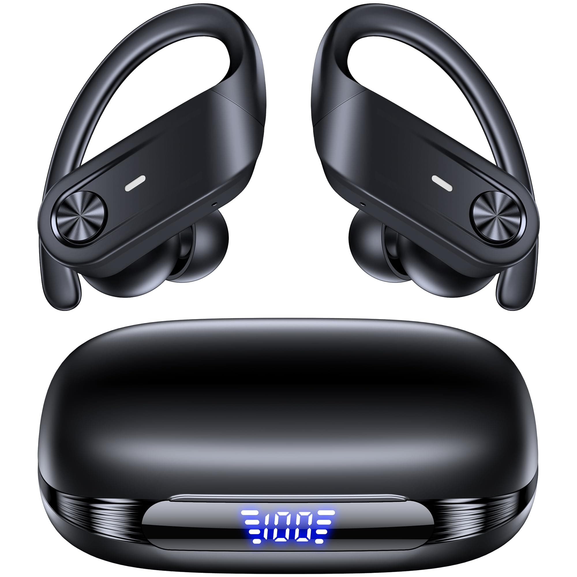 Hybrid Active Noise Cancelling Wireless Ear Buds 80 Hrs Playtime Hi-Res Stereo Quality Bluetooth Earbuds with Transparency Mode Headphones Bluetooth Earhooks ANC Earphones for Work Sports Travel