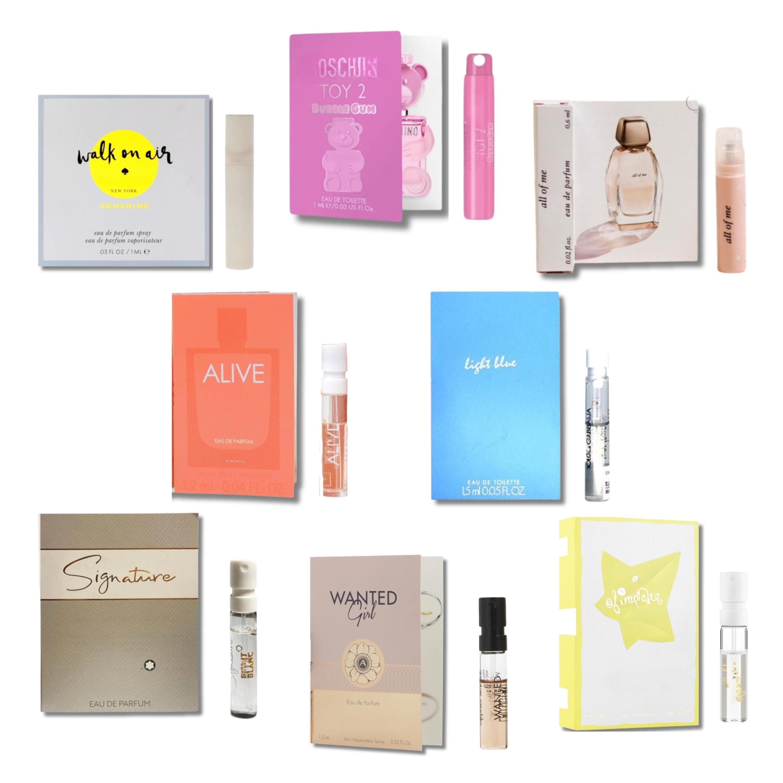 Infinite Scents Perfume Samples for Women – 8 Designer Fragrance Brands (Exact Vials Shown)