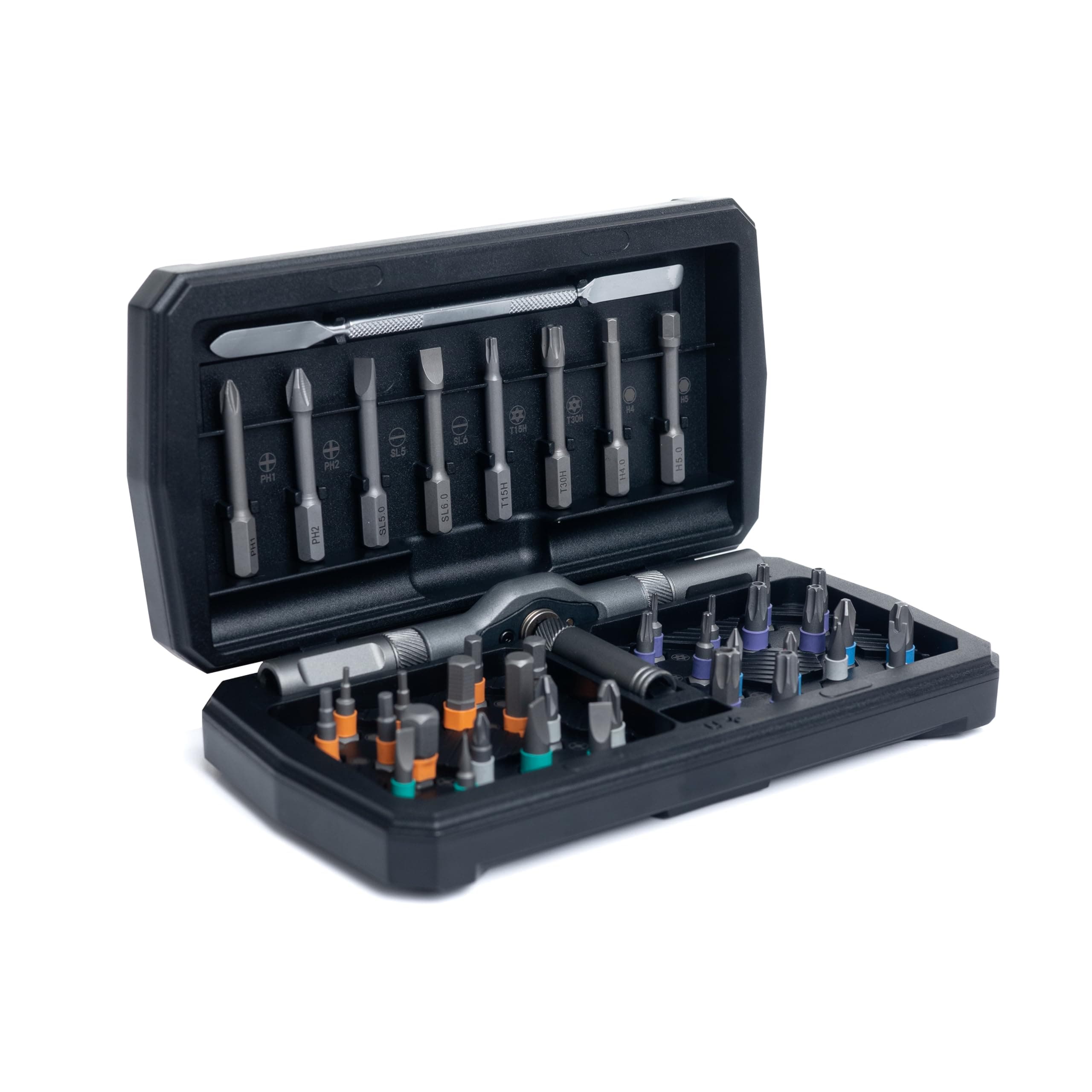 ANVANNA 42 in 1 Magnetic Screwdriver, Screwdriver Set, Multi Bit Ratcheting Screwdriver Set with Storage Case Repair Tool Kit for Computer, Eyeglass, Bicycles, Watch, Ring Doorbell, Furniture and DIY