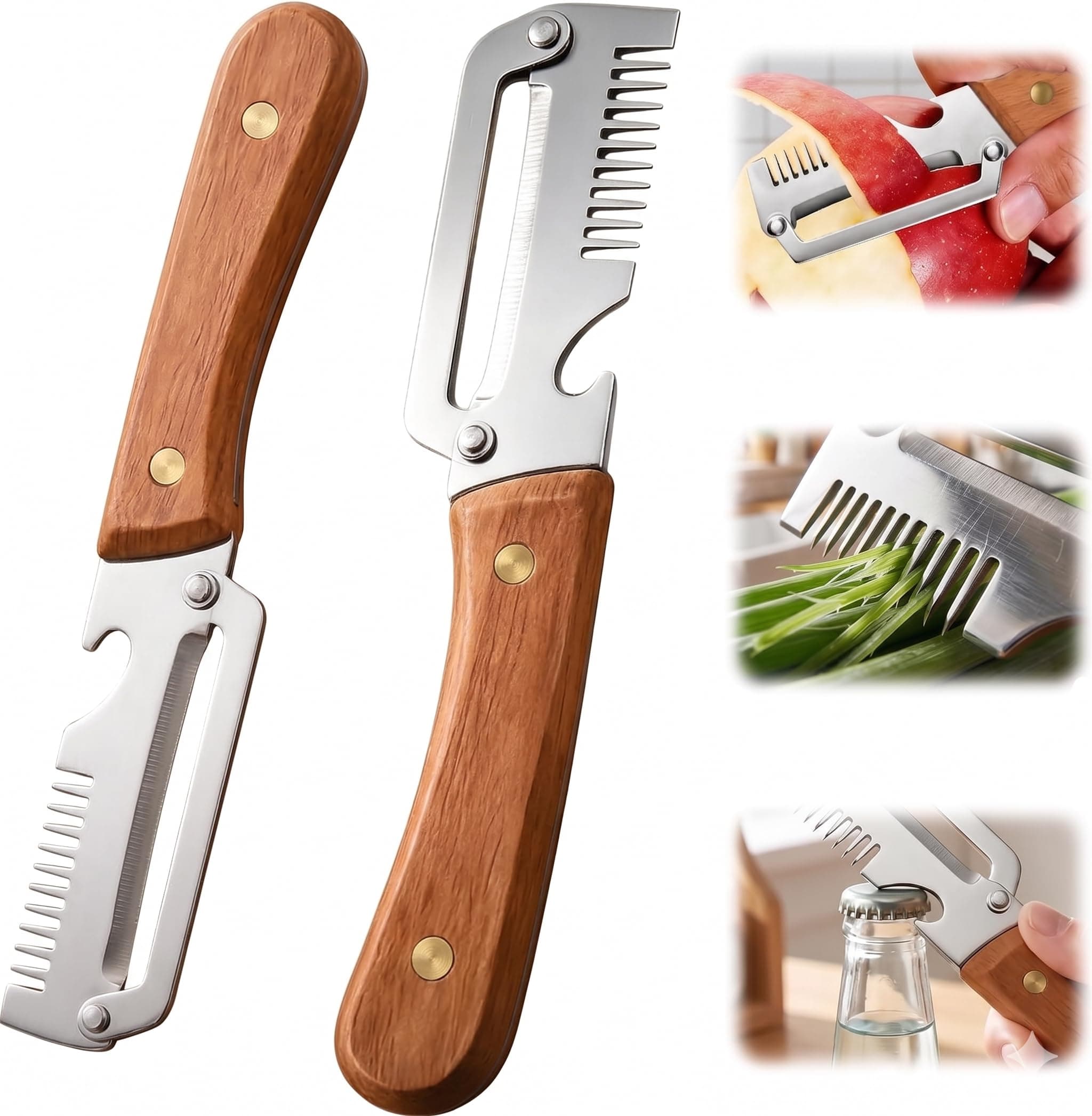 Vegetable Peeler, 2026 Upgrade Multifunctional Stainless Steel Peeler, 3 in 1 Vegetable Peeler for Kitchen, Kitchen Gadgets Tool for Fruit Pumpkin Peeling Potato Carrot Veggie Peeler - 2PCS