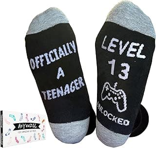 13th,16th,18th Birthday Gaming Socks,Fun Birthday Gifts for 13,16,18 Years Old Teen Boys,Novelty Gifts for Gamer