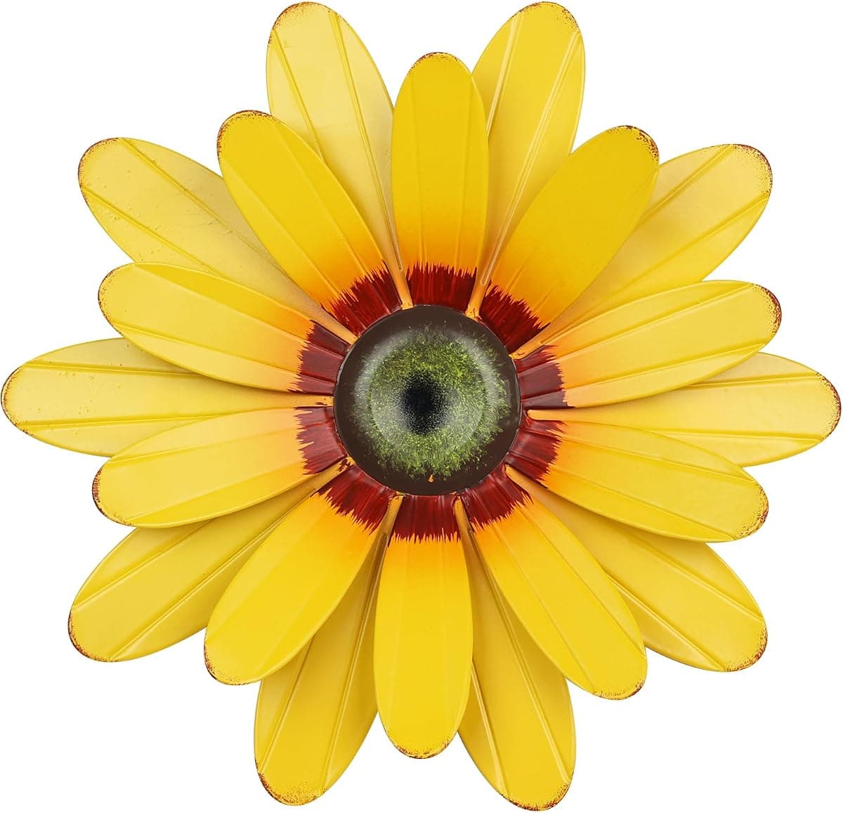 YEAHOME Sunflower Garden Decor, 11'' Metal Flower Wall Decor, Yard Hanging Wall Art Decorations for Kitchen, Bathroom, Living Room, Spring Boho Art for Indoor Outdoor