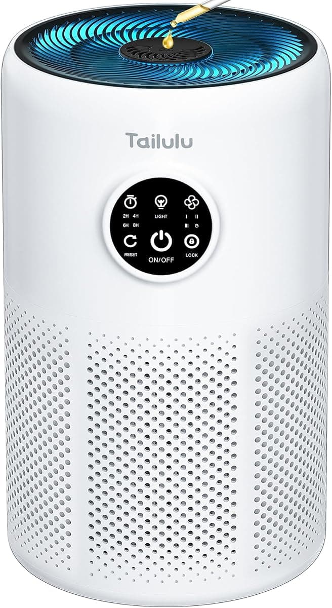 Air Purifiers for Home Up to 1360 Ft², Tailulu HEPA Air Purifiers for Bedroom Large Room with Washable Filter for Pet Dander Smoke Odor Dust Pollen with Timer Fragrance Sponge Sleep Mode