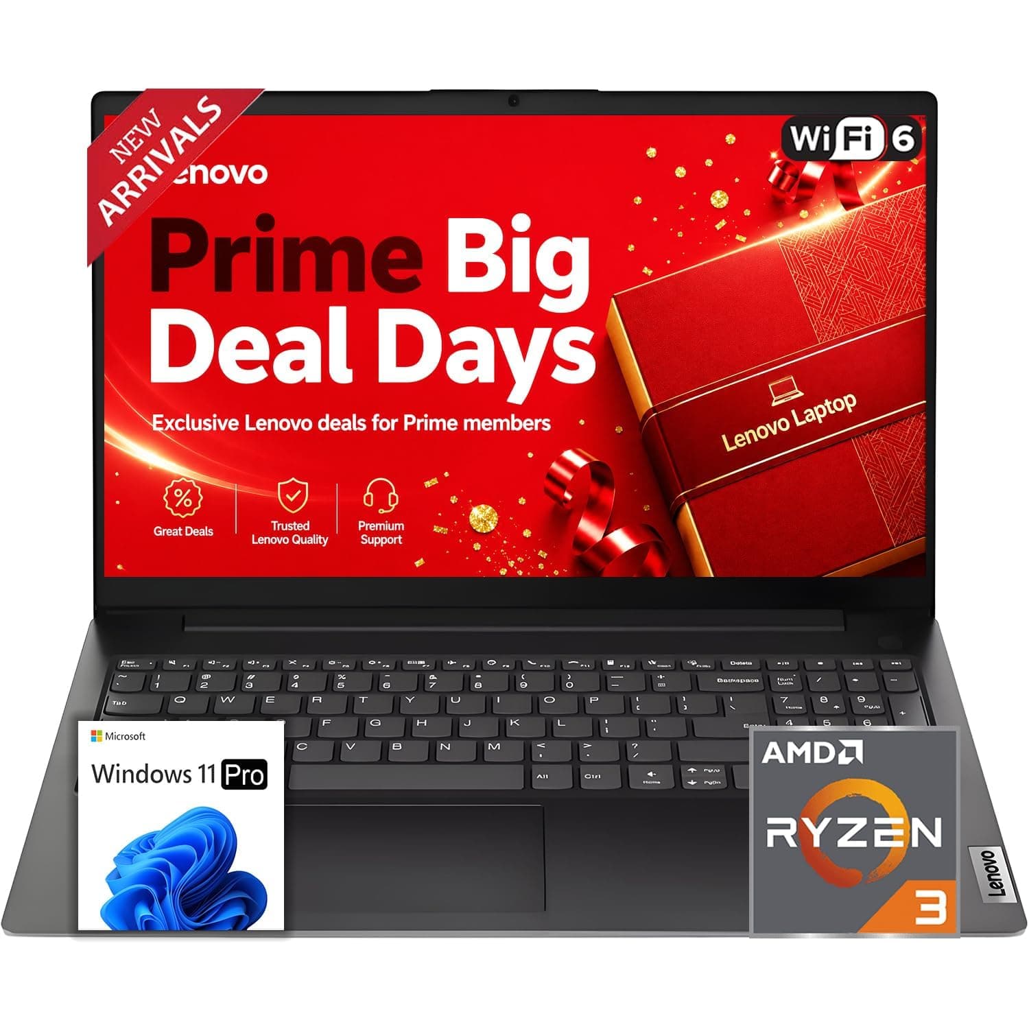 Lenovo New 15.6" FHD Business Laptop(2026-2027 Premium Edition), Powerful AMD Ryzen 3 7320U(Beats i7-1065G7) CPU, 16GB DDR5, 512GB PCIe, 14.5-Hour Battery Life, Windows 11 Pro with MS 365 for Web