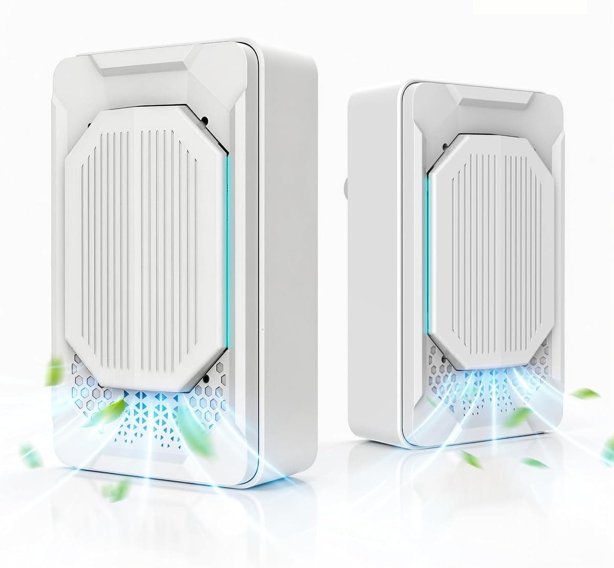 Air Purifiers for Home Pets (2 Pack), Air Ionizers Plug In for Bedroom, Office & Kitchen, Portable Quiet Odor Reducer for Pets, Smoke, Dust & Pollen, Air Freshener, Easy to Use, Low Noise