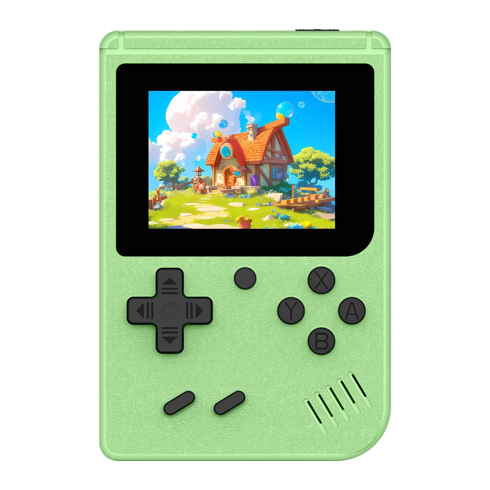 Retro Handheld Games Console Built-in 400 Video Games, Portable Handheld Emulator with 3.0 Inch Screen, Mini Travel Retro Gaming Consle (Green)