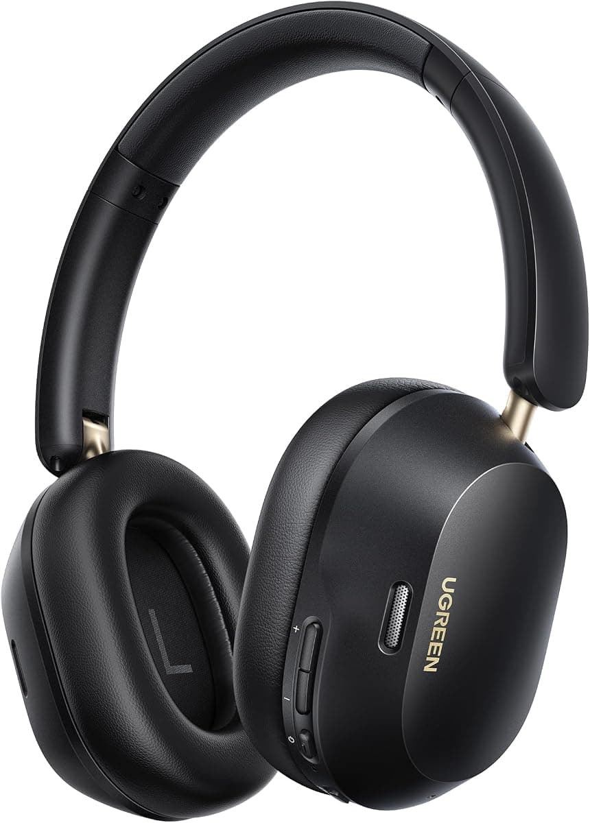 UGREEN HiTune Max5c Wireless Headphones Hybrid Active Noise Cancelling Bluetooth 5.4 ANC Over Ear Earphone, Hi-Res LDAC & Spatial Audio, Clear Call with Mic, EQ & App, 75H Playtime, Dual Connection | Adaptive Active Noise Cancellation