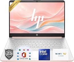 HP Essential Laptop Computer, 2026 Edition, 4GB RAM, 128GB SSD, Intel N150 CPU, Thin, Lightweight, Portable Design, Long Battery Life, High Performance, Windows11 with Microsoft 365