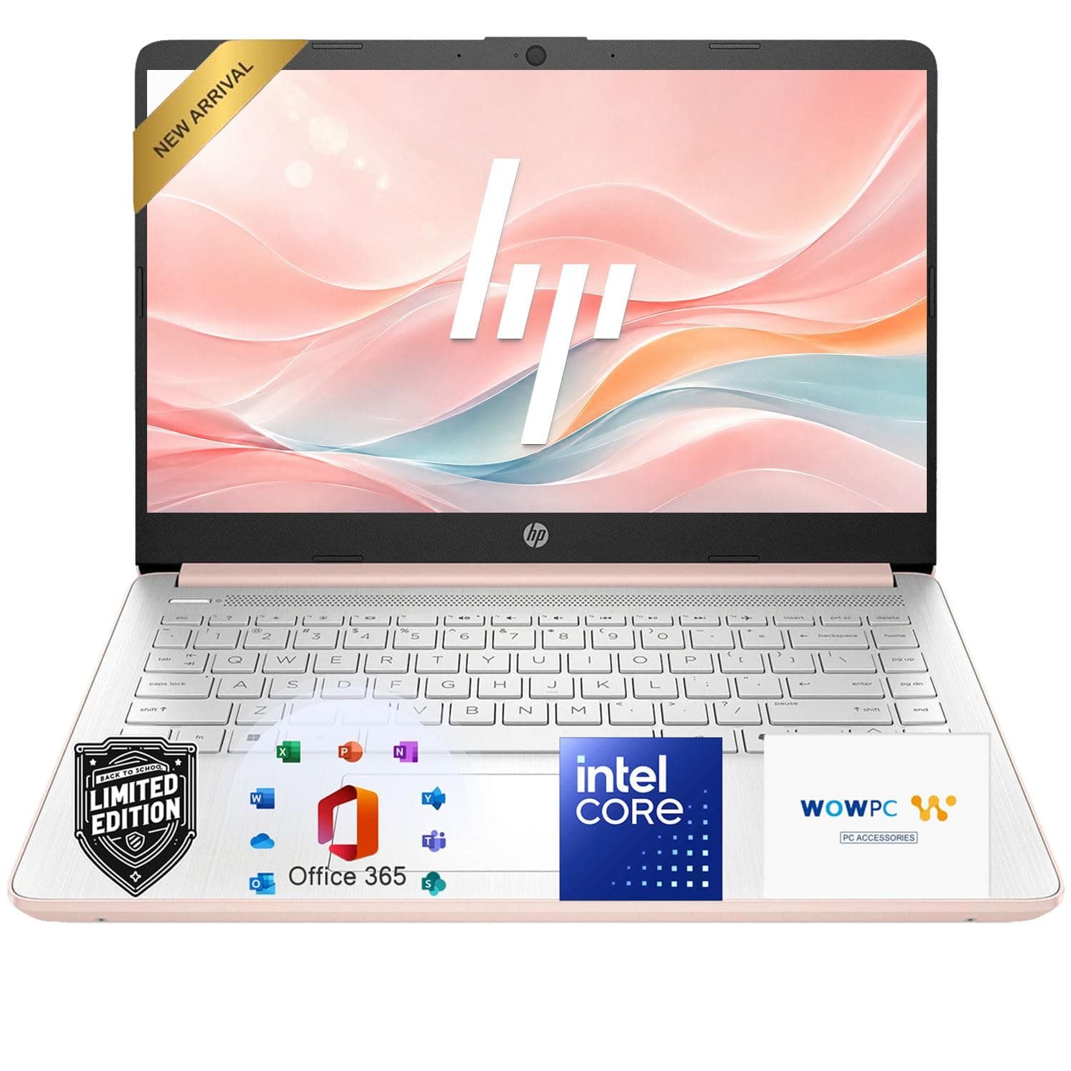 HP Essential Laptop Computer, 2026 Edition, 4GB RAM, 128GB SSD, Intel N150 CPU, Thin, Lightweight, Portable Design, Long Battery Life, High Performance, Windows11 with Microsoft 365