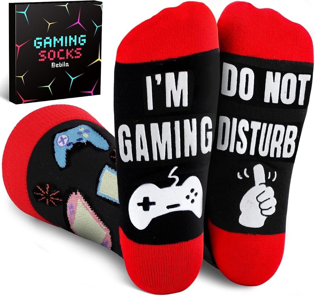 Bebila Fathers Day Dad Gifts for Husband Grandpa Father Mothers Day Socks from Daughter Son Wife Gamer Gifts Funny Socks