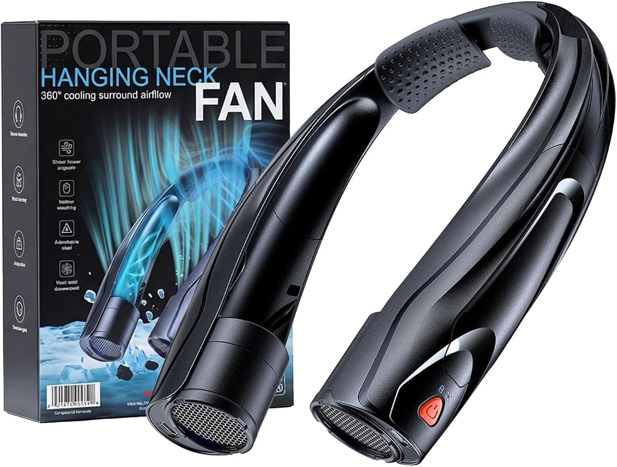 Neck Fan Portable, 6000mAh Rechargeable Personal Fan (up to 20H), 6 Speeds Hands-Free Wearable Fan, for Travel, Outdoor, Office, Gym, Summer Gifts for Men Women Dad Mom
