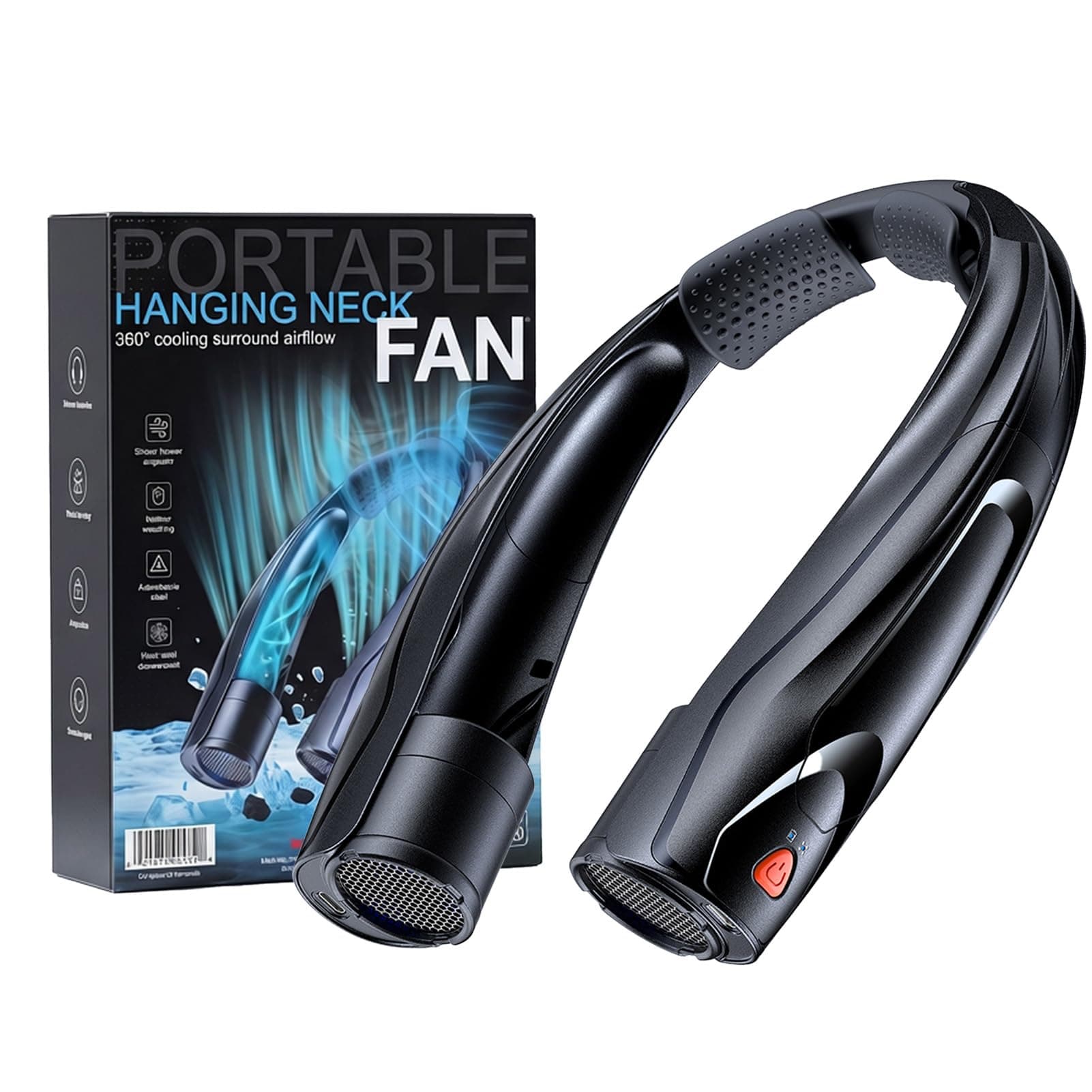 Neck Fan Portable, 6000mAh Rechargeable Personal Fan (up to 20H), 6 Speeds Hands-Free Wearable Fan, for Travel, Outdoor, Office, Gym, Summer Gifts for Men Women Dad Mom