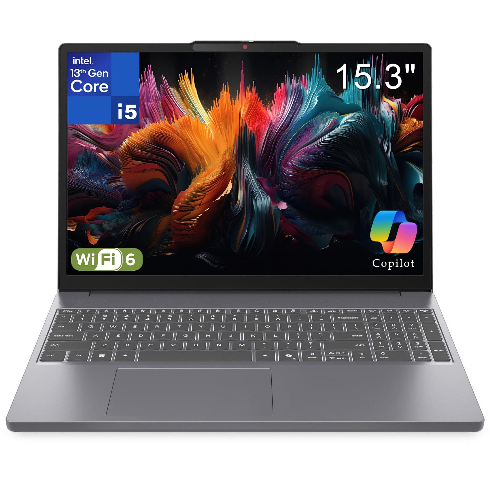 Lenovo 2026 IdeaPad Slim 3 Laptop - Intel Core i5-13420H, 15.3" FHD Anti-Glare Display, 16GB DDR5 RAM, 512GB SSD, Office 365, AI-Powered Copilot, Lightweight for Students & Professionals, Slate