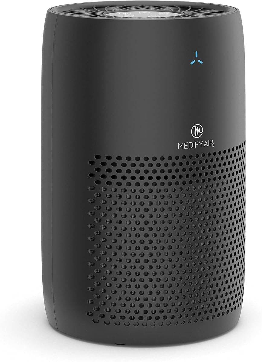 Medify MA-22 Air Purifier with True HEPA H13 Filter | 169 m² Coverage in 1hr for Allergens, Smoke, Wildfires, Dust, Odors, Pollen, Pet Dander | Quiet 99.9% Removal to 0.1 Microns | Black, 1-Pack