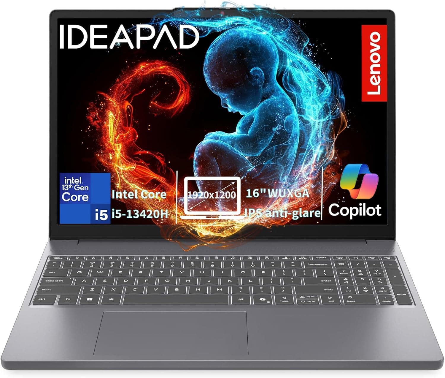 Lenovo 2026 Premium Laptop, Intel Core i5-13420H (Beats i7-1355U), 16GB DDR5, 256GB SSD, 16" FHD+ Copilot AI PC, Windows 11 – for Power Business Multitasker