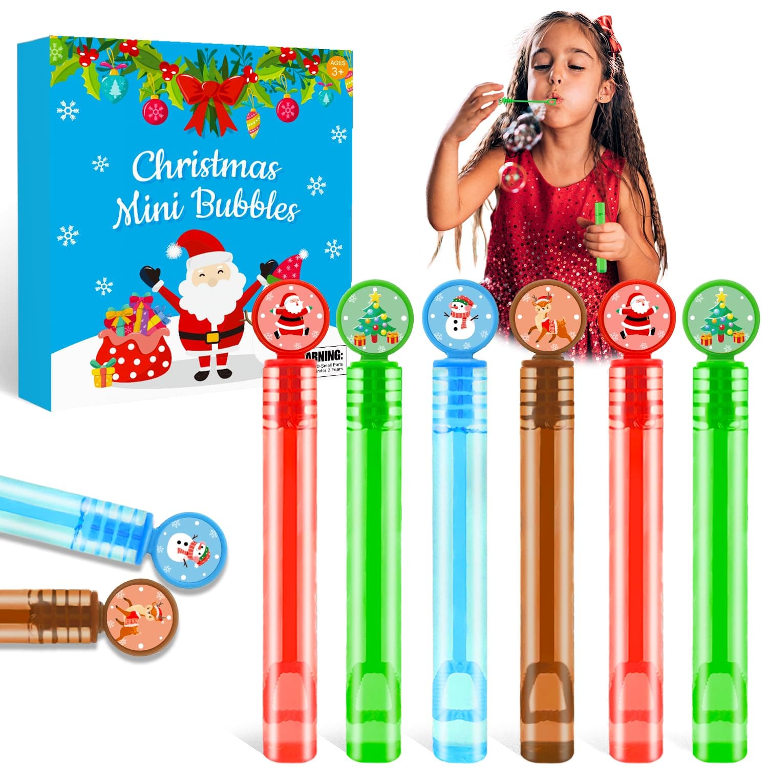 Easter Mini Bubbles Wand Party Favors Supplies for Kids 32-64 Pack,Winter School Classroom Gifts Toys Prizes for Students,Holiday Small Goody Bag Stocking Basket Pinata Stuffers Fillers for Toddler