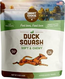 Smart Cookie Healthy Soft Dog Treats - Duck & Squash - Grain Free Limited Ingredient Training Treats for Dogs with Sensitive Stomach & Allergies, Natural Novel Protein, Made in the USA (5oz.)