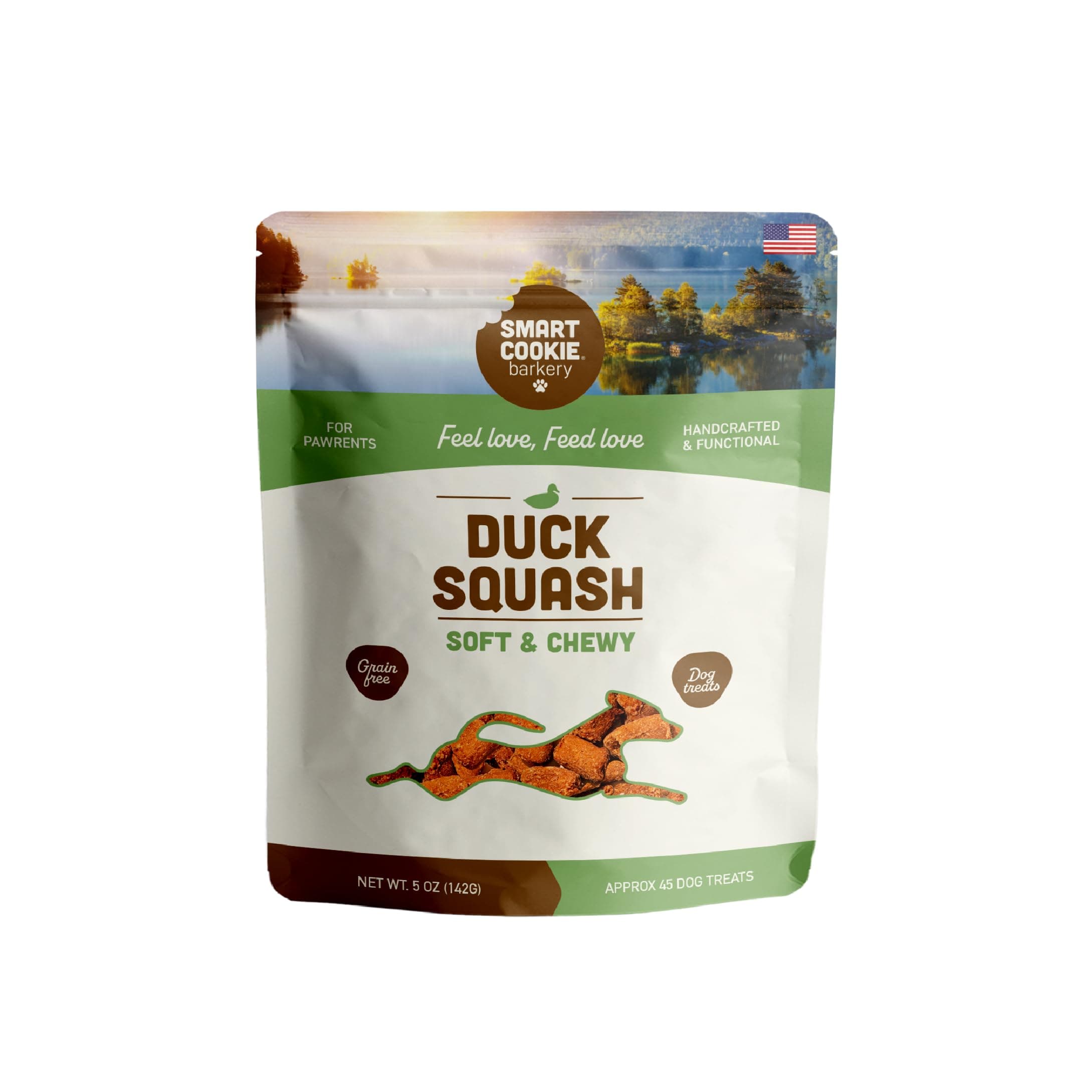 Smart Cookie Healthy Soft Dog Treats - Duck & Squash - Grain Free Limited Ingredient Training Treats for Dogs with Sensitive Stomach & Allergies, Natural Novel Protein, Made in the USA (5oz.)