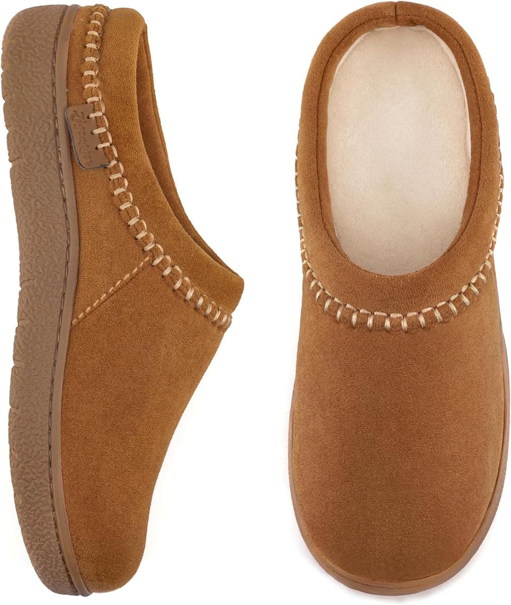 Zigzagger Women's Slip On Moccasin Slippers, Microsuede Indoor/Outdoor Comfy House Shoes with Memory Foam, Cozy Loafer Clog Slippers