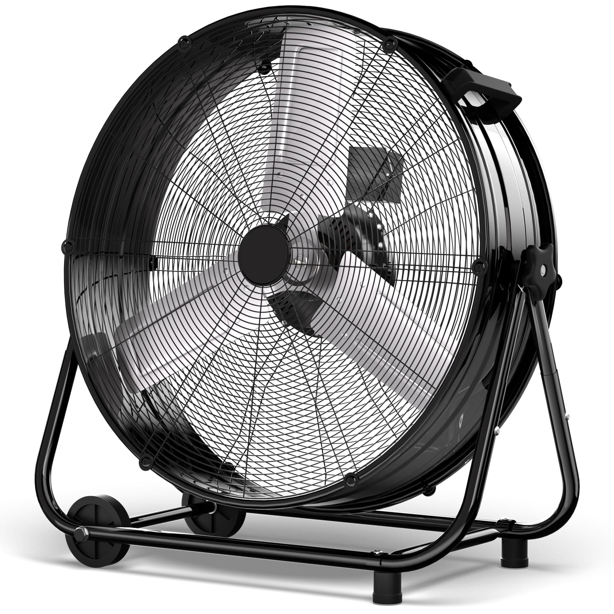AKIRES 40 Inch Industrial Drum Fan,24800 CFM High Velocity Floor Fan With 360°Adjustable Tilt,Heavy Duty Metal Fan with 1200 Sq.ft