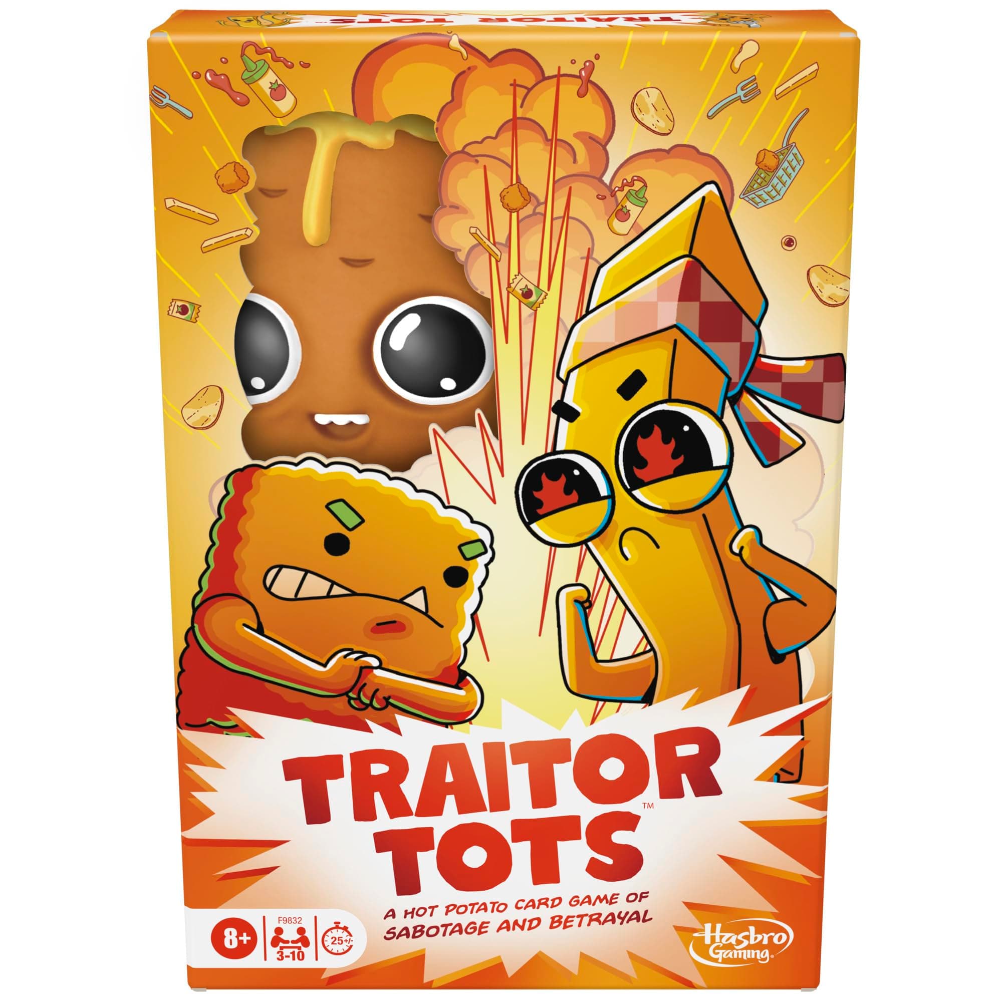 Hasbro Gaming Traitor Tots Card Game | Explosive Potato Party Card Game for Families and Adults | 3 to 10 Players | 25 Mins. Average | Indoor Summer Activities | Ages 8+
