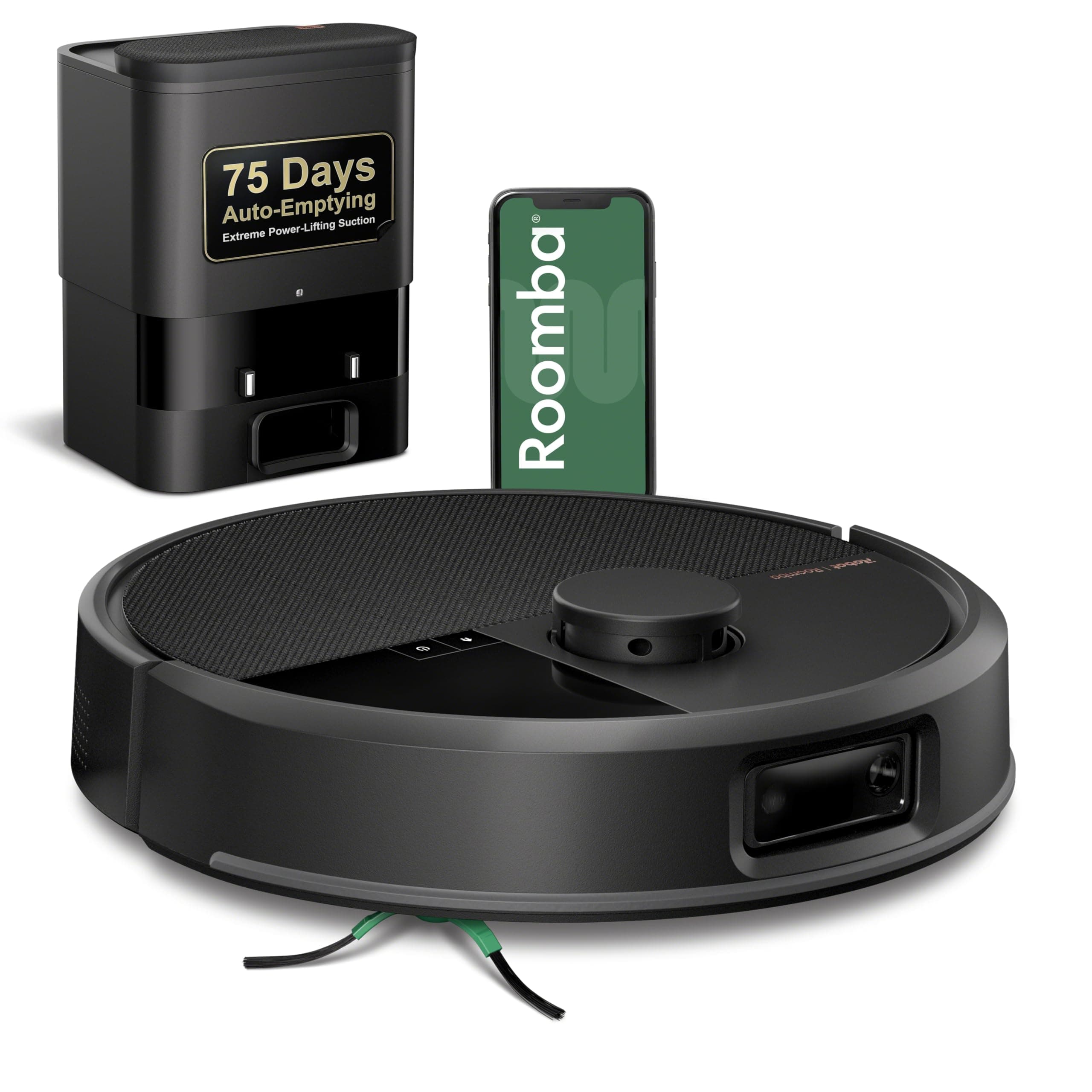 iRobot Roomba Max 705 Robot Vacuum with AutoEmpty Dock, Powerful Suction, Dual Rubber Anti-Tangle Brushes, LiDAR Navigation, Obstacle & Anti-Fall Detection, for Carpet and Hard Floors | Clearview Pro Lidar and Precisionvision AI, Anti-Tangle Dual Rubber Brushes, Extreme Suction