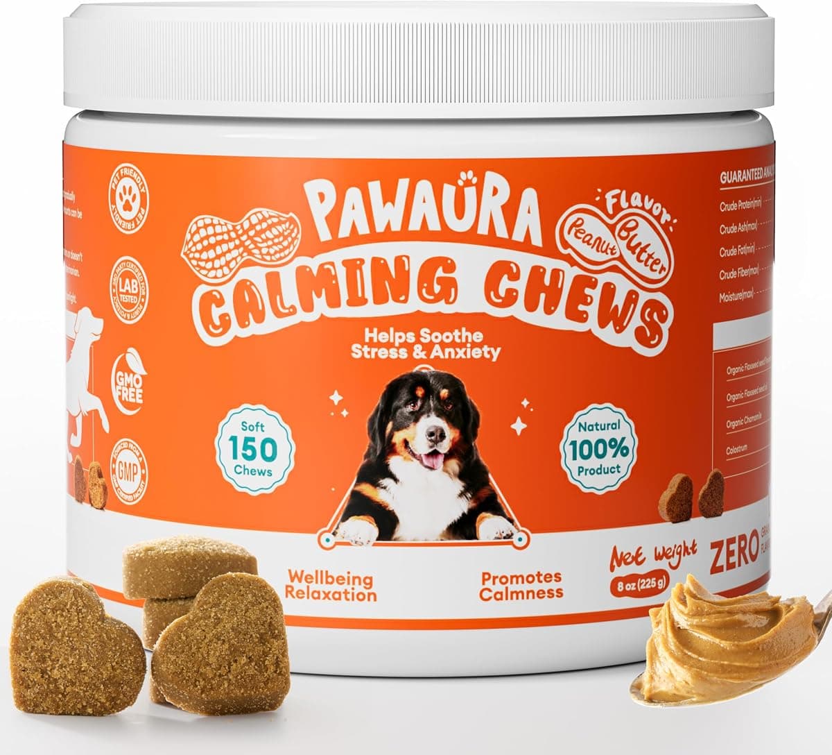 Calming Chews for Dogs 150ct - Anxiety Relief Support & Relaxation for Everyday Stress - Dog Soft Chews with Melatonin - Sleep Aid for Dogs (Peanut Butter Flavor)