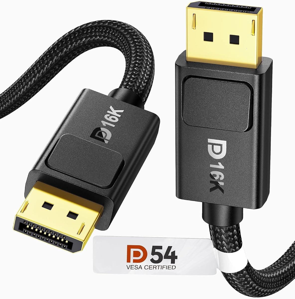Silkland 54Gbps DisplayPort 2.1 Cable 3.3FT [VESA Certified], [8K@165Hz, 4K@480Hz 360Hz 240Hz] DP 2.1 Cable 16K, DP54 HDR DSC Display Port Cord Compatible FreeSync G-Sync Gaming Monitor 5090 7900XTX