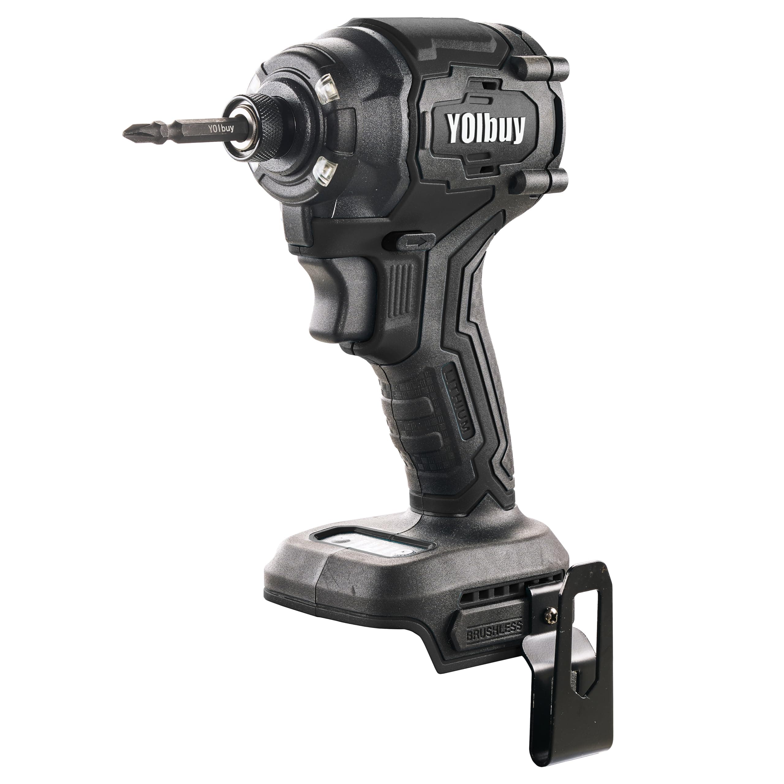 YOIbuy Cordless Impact Driver 1/4 inch, Compact Design, Head length Only 4-1/4" and 2.0 lbs, Powerful Brushless Motor 2035 in-lbs, 4-Speed, LED Light, Compatible with Dewalt 20V Batteries (Tool Only)