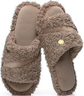 GOEWY Open Toe Womens Slippers Indoor Outdoor Comfy Memory Foam Slip On House Bedroom Slides Shoes Gifts for Women Her Mom