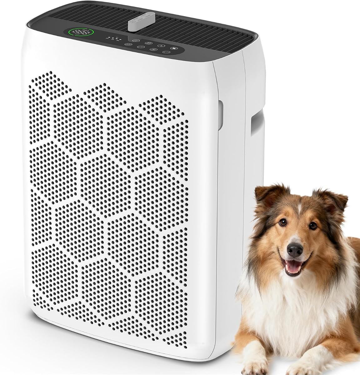 Air Purifiers for Home Large Room Up to 2200 Ft², HEPA Air Purifier for Bedroom with PM2.5 Air Quality Display, Washable Pre-Filter and Sleep Mode, Air Cleaner for Smoke, Dust & Pollen | PM2.5 air quality display. Washable pre-filter. Sleep mode. Ideal for smoke, dust, pollen, and pet dander