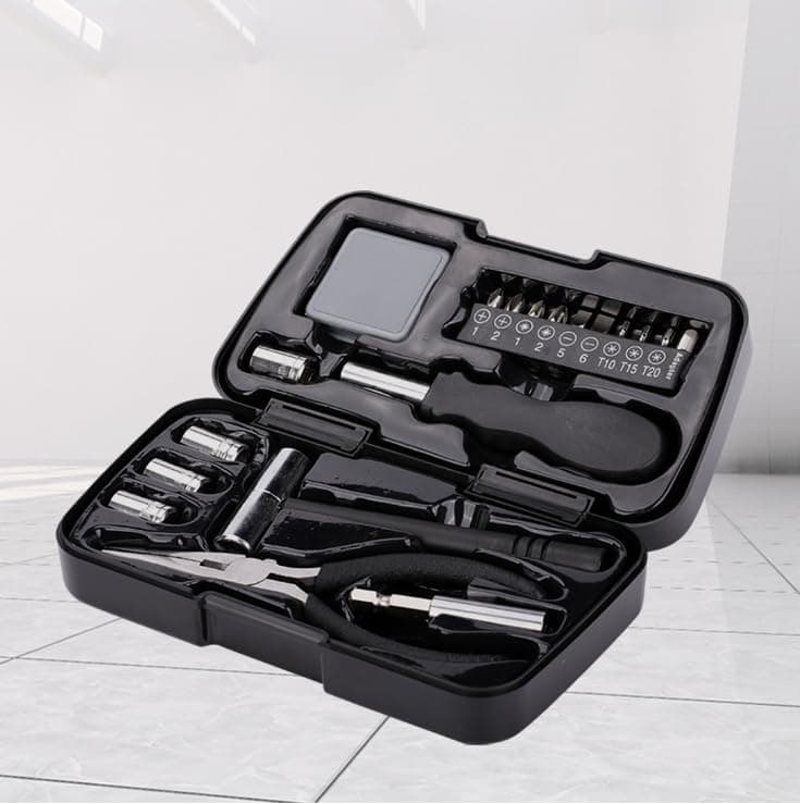 19-piece Home Tool Set - Complete Home Repair Kit Including Screwdrivers, Pliers and a Toolbox,Toolbox Storage Case