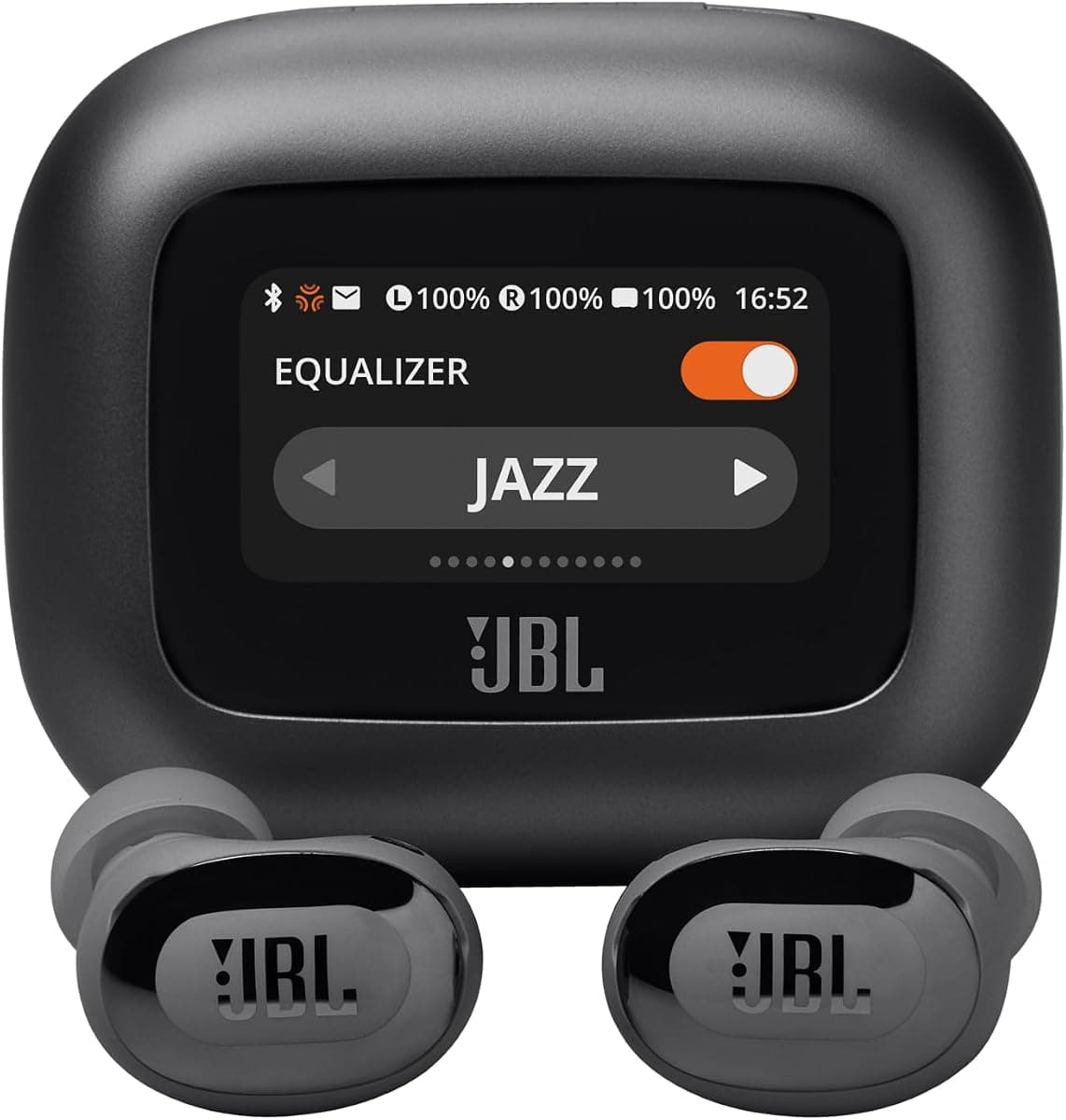 JBL Live Buds 3 - True Wireless Noise-Cancelling Bud-Type Earbuds, 40Hrs Total Playback, Wireless Charging, 6 Mics for Perfect Calls, IP55 Waterproof and dustproof (Black) (Renewed)