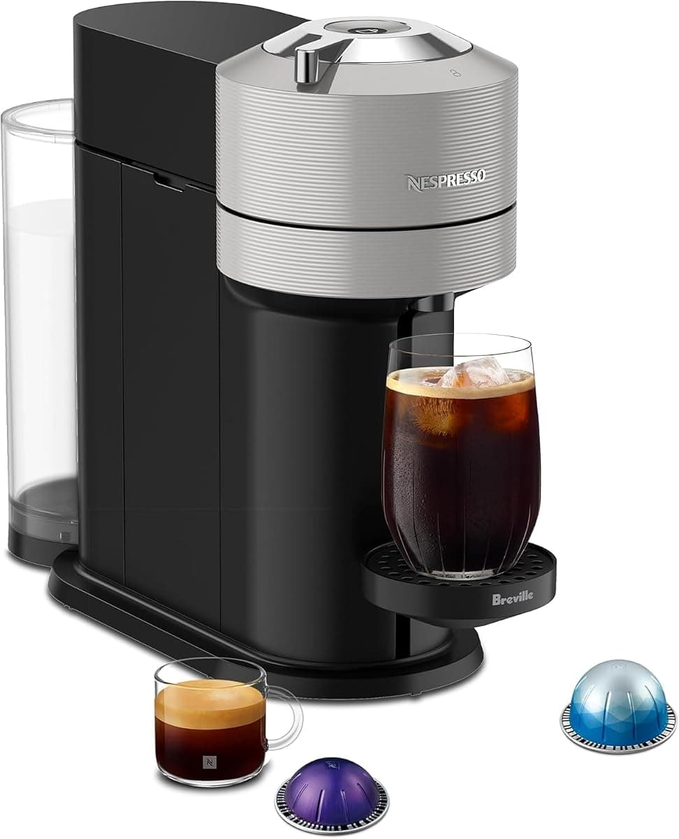 Nespresso Vertuo Next Coffee and Espresso Maker by Breville, Light Grey
