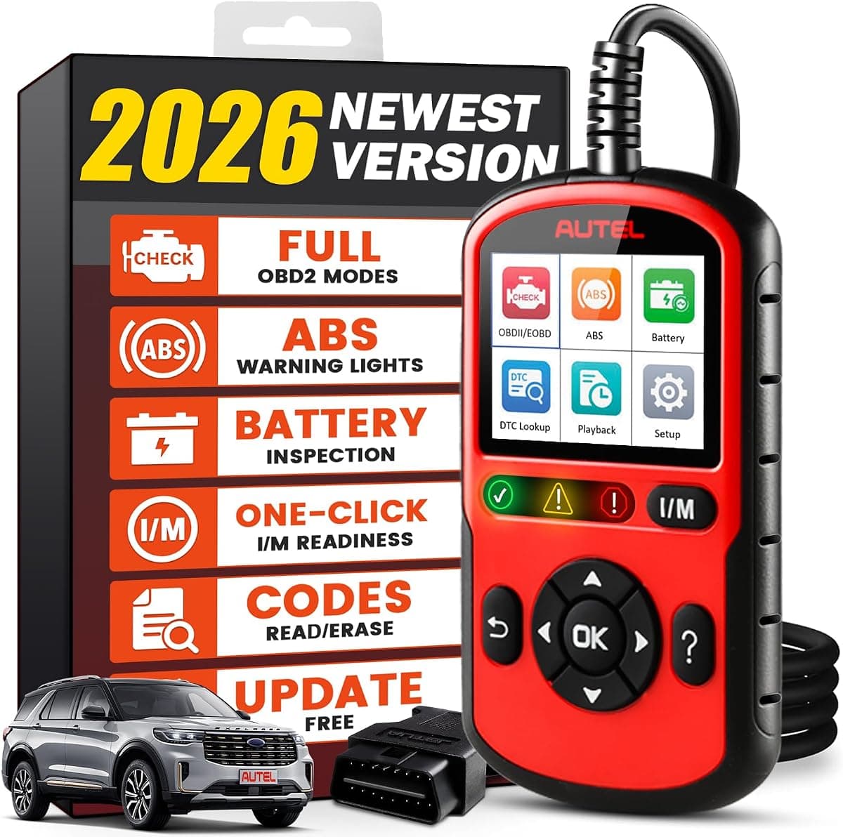 Autel AutoLink AL549 OBD2 Scanner Code Reader | Check Engine Code Reader ABS Diagnostic Tool,Universal Car Battery Test, Live Data,Scan tool For Car Repairers, Enthusiasts