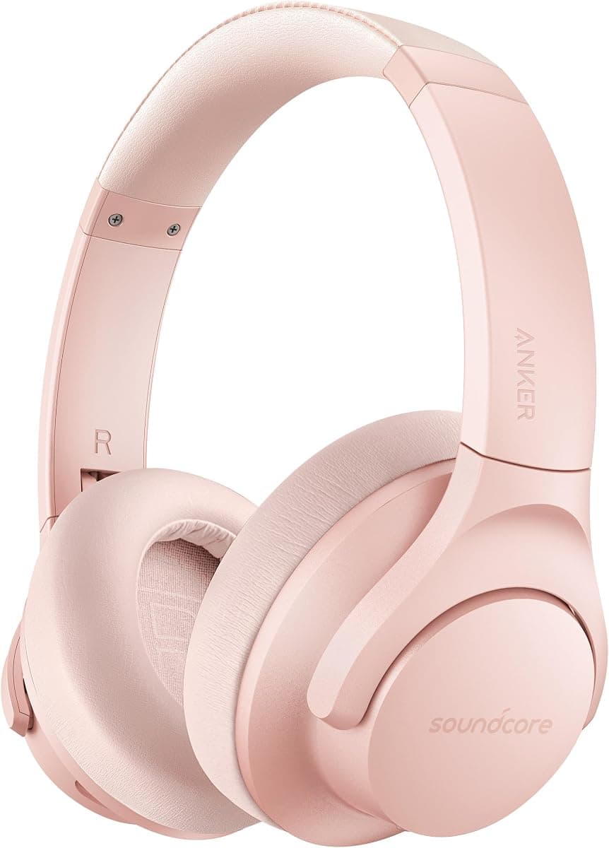 Soundcore Life Q20 Hybrid Active Noise Cancelling Headphones, Wireless Over Ear Bluetooth Headphones, 60H Playtime, Hi-Res Audio, Deep Bass, Memory Foam Ear Cups, for Travel, Home Office (Renewed)