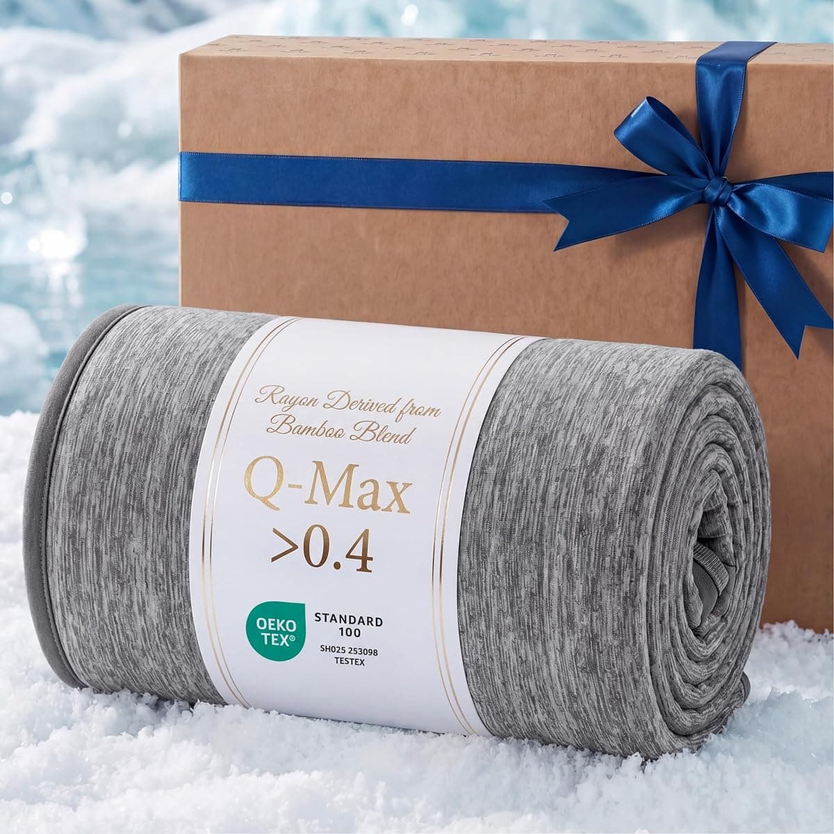 Bedsure Silky Soft Summer Cooling Blanket for Hot Sleepers, Rayon Derived from Bamboo Cold Throw Blanket for Couch, Lightweight Bed Cooling Throw Camping Picnic Travel Outdoor Cool Essentials, 50x70